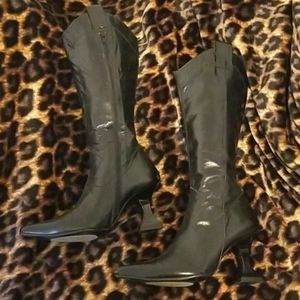 FLUEVOG Sharyl Coffin Heel Gothic Western Boots
